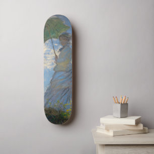Claude Monet Woman with a Parasol Fine Art Skateboard