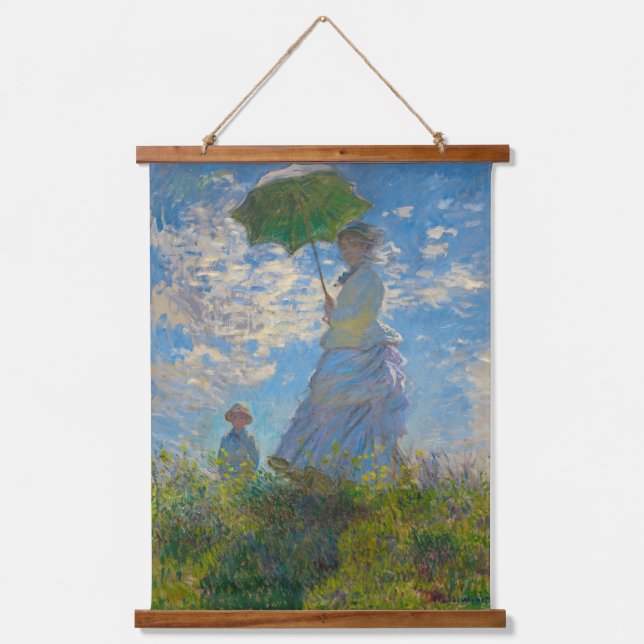 Claude Monet Woman with a Parasol Hanging Tapestry (Front)