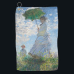 Claude Monet Woman with a Parasol / La Promenade Golf Towel<br><div class="desc">This golf towel features the 1875 painting by Claude Monet,  showing his wife Camille Monet and their son Jean Monet during a stroll. For a collection of other golf equipment,  and other products,  please visit our store and have a look.</div>