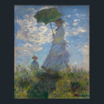 Claude Monet - Woman with a Parasol La Promenade Poster<br><div class="desc">Claude Monet's iconic Impressionist masterpiece, "Woman with a Parasol – Madame Monet and Her Son, " captures a serene outdoor scene. Painted in 1875, the artwork features Monet's wife and son strolling in a lush, sunlit field, with dynamic brushstrokes that emphasize the movement of wind and light. This timeless piece...</div>