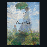 Claude Monet Woman with a Parasol, Madame Monet Notebook<br><div class="desc">Woman with a Parasol, Madame Monet and Her Son (1875) by Claude Monet. monet, claude monet, impressionism, monet water lilies, flowers, water lilies, impressionist, floral, french, monet sunset, monet blue water lilies, monet irises, landscape, french art, fine art, nature, artist, water, vintage, garden, france, green, masterpiece, blue, pond, flower, claude,...</div>