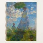 Claude Monet Woman with a Parasol Planner<br><div class="desc">Organise life with Impressionist elegance. This planner features Claude Monet’s Woman with a Parasol, glowing with fresh greens, airy blues, and soft whites. The graceful brushstrokes bring calm and inspiration to daily scheduling. Filled with pages to track tasks, goals, and appointments, it’s perfect for balancing busy workdays or personal projects....</div>