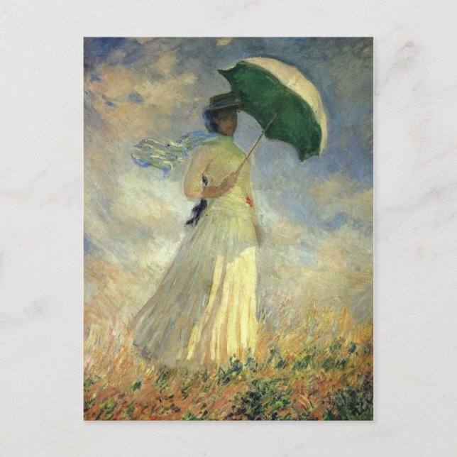 Claude Monet, "Woman with a Parasol" Postcard (Front)