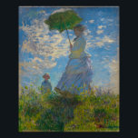 Claude Monet Woman with a Parasol Poster<br><div class="desc">Bring a touch of Impressionist elegance to your walls! This poster features Claude Monet’s Woman with a Parasol, glowing with soft whites, airy blues, fresh greens, and golden sunlight. The graceful figure, captured in fleeting brushstrokes, embodies the charm and serenity of a summer day. Printed in vivid detail, the poster...</div>