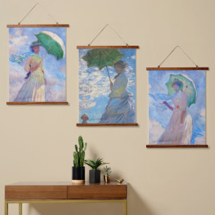 Claude Monet -  Woman with a Parasol serie Hanging Tapestry