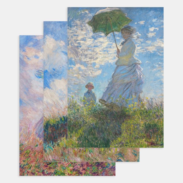Claude Monet -  Woman with a Parasol serie Wrapping Paper Sheet (Creator Uploaded)