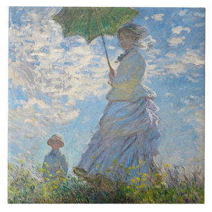 Claude Monet Woman with a Parasol Tile