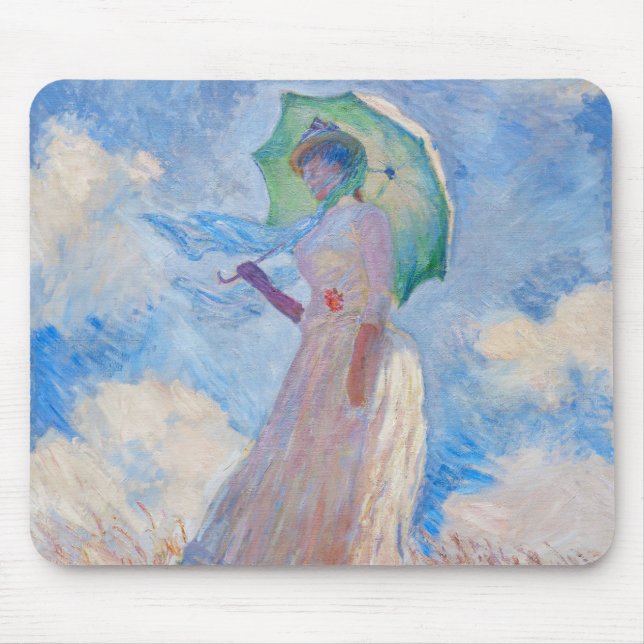Claude Monet - Woman with a Parasol/Umbrella Mouse Pad (Front)