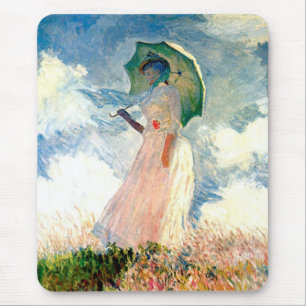 Claude Monet Woman with Parasol Mouse Pad