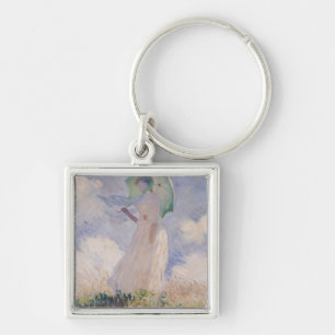 Claude Monet Woman with Parasol Turned Left Key Ring