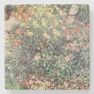 Claude Monet Women in the Flowers, 1875 Stone Coaster