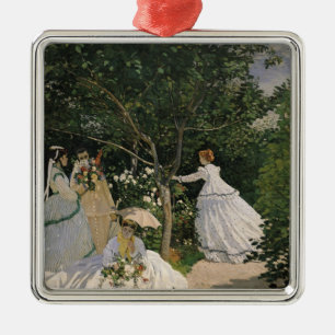 Claude Monet Women in the Garden, 1866 Metal Tree Decoration
