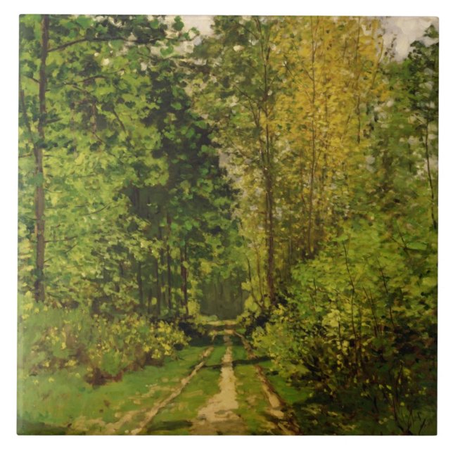 Claude Monet | Wooded Path Ceramic Tile (Front)