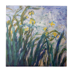 Claude Monet - Yellow and Purple Irises Ceramic Tile