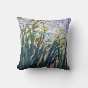 Claude Monet - Yellow and Purple Irises Cushion