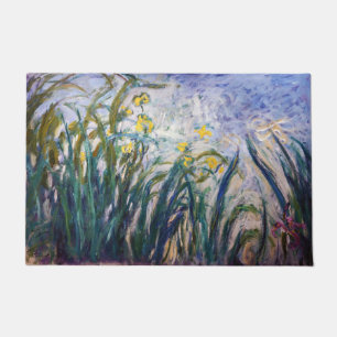 Claude Monet - Yellow and Purple Irises Doormat