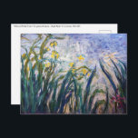 Claude Monet - Yellow and Purple Irises Postcard<br><div class="desc">Yellow and Purple Irises / Iris jaunes et mauves - Claude Monet,  Oil on Canvas,  1924-1925</div>