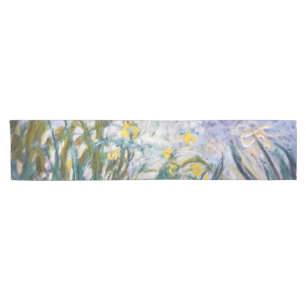 Claude Monet - Yellow and Purple Irises Short Table Runner