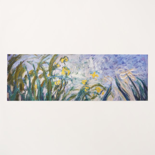 Claude Monet - Yellow and Purple Irises Yoga Mat (Front (Horizontal))