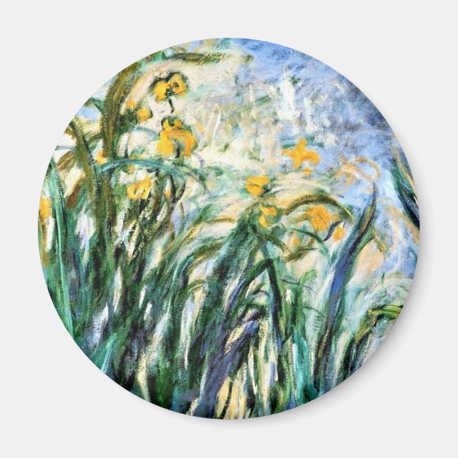 Claude Monet Yellow Irises and Malva 19 Magnet (Front)