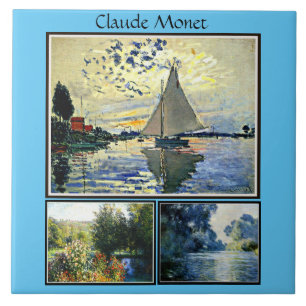 Claude Monet's famous paintings Ceramic Tile