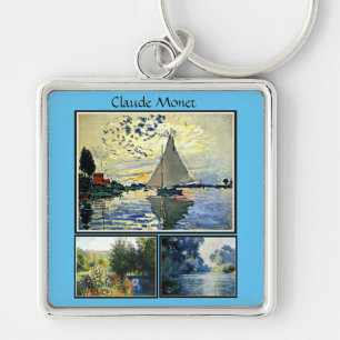 Claude Monet's famous paintings Key Ring