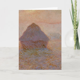 Claude Monet's Grainstack, Sun in the Mist (1891) Card