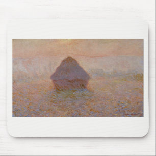 Claude Monet's Grainstack, Sun in the Mist (1891) Mouse Pad