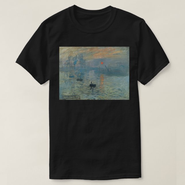 Claude Monets Impression Soleil Levant Retro  T-Shirt (Design Front)