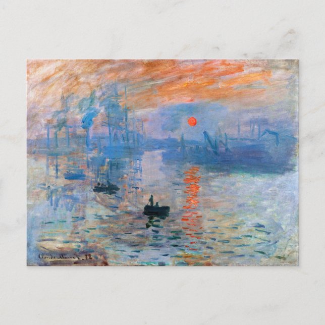 Claude Monet's Impression, Sunrise (1872 Postcard (Front)