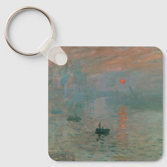 Claude Monet's Impression Sunrise (soleil levant) Key Ring (Front)