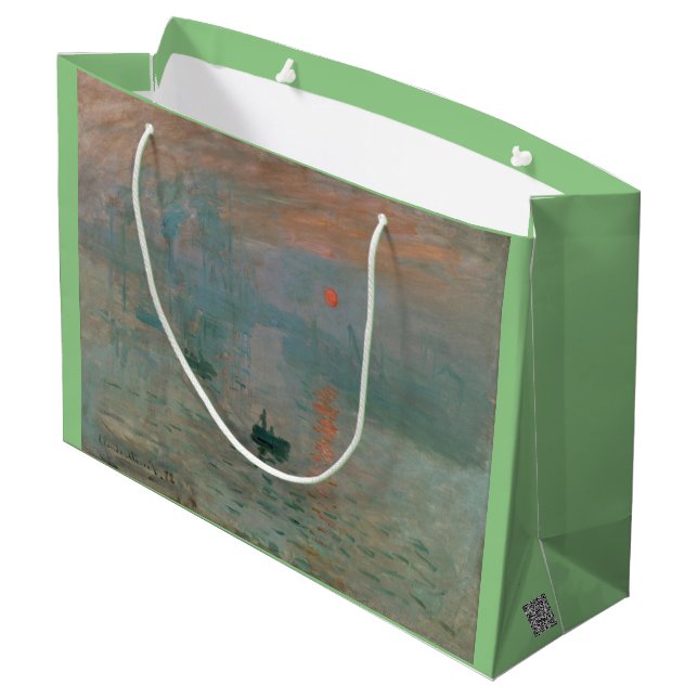 Claude Monet's Impression Sunrise (soleil levant) Large Gift Bag (Back Angled)