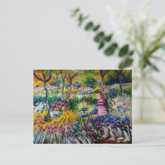Claude Monet's Iris Garden Postcard (Standing Front)