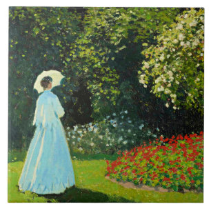 Claude Monet's, Lady in the Garden, Ceramic Tile