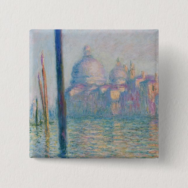 Claude Monet's Le Grand Canal 15 Cm Square Badge (Front)