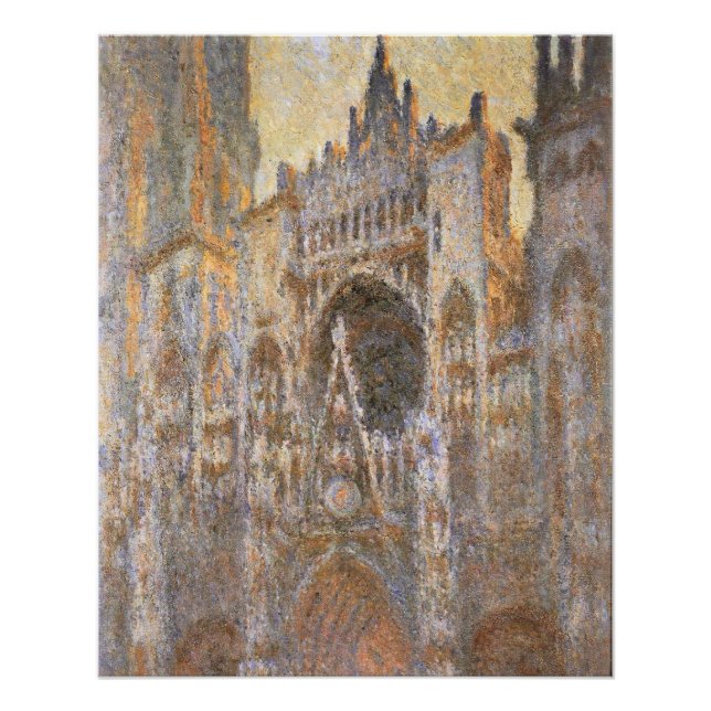 Claude Monet's painting, Rouen Cathedral 02, Poster (Front)