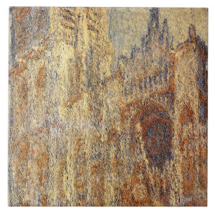 Claude Monet's painting, Rouen Cathedral at Noon, Ceramic Tile