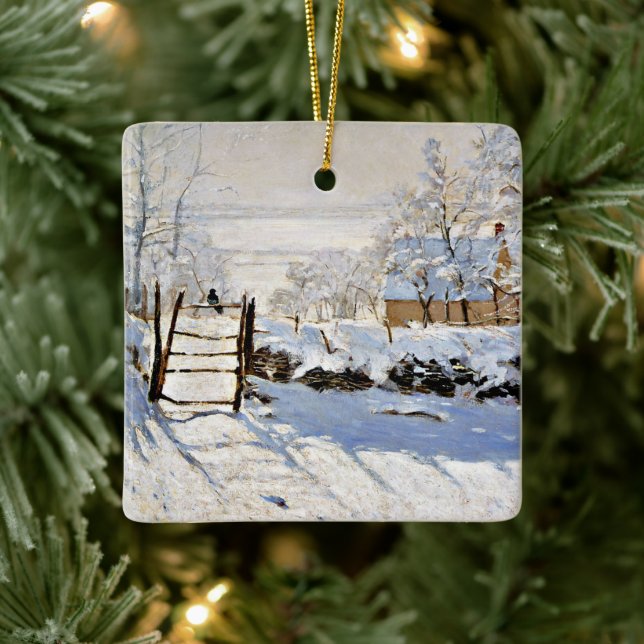 Claude Monet's painting, The Magpie Ceramic Ornament (Tree)