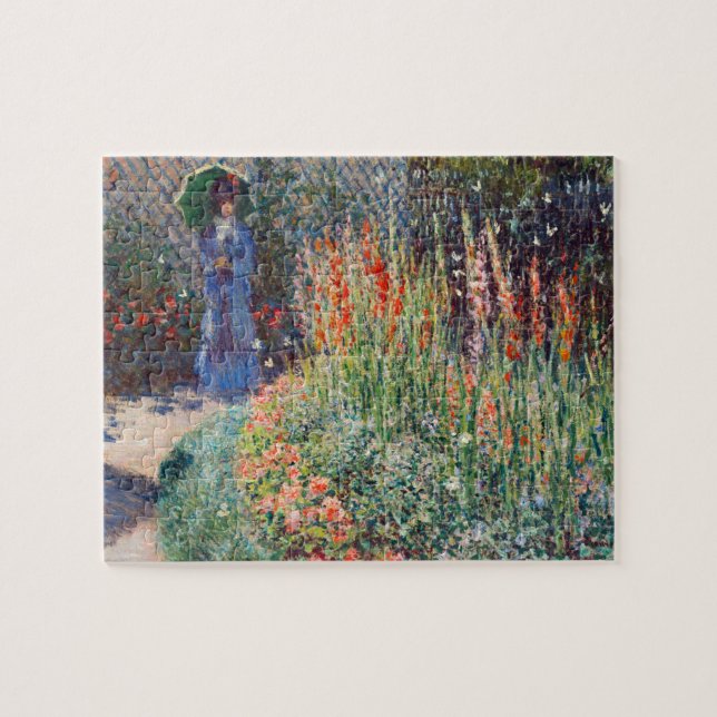  Claude Monet's Rounded Flower Bed (1876) famous p Jigsaw Puzzle (Horizontal)