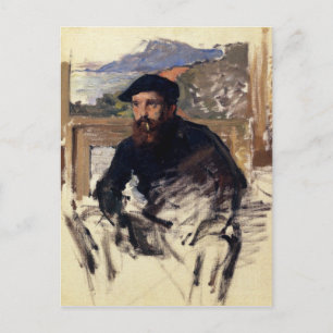 Claude Monet's Self Portrait in his studio Postcard