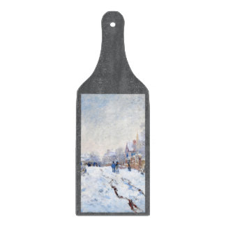 Claude Monet's Snow at Argenteuil Cutting Board