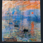 Claude Monet's Sunrise Shower Curtain<br><div class="desc">Claude Monet's "Sunrise" is a famous painting that was created in 1872. It depicts the sun rising over the harbour of Le Havre, a city in France where Monet was born. The painting is known for its bright colours and hazy atmosphere, which captures the beauty and tranquillity of a new...</div>