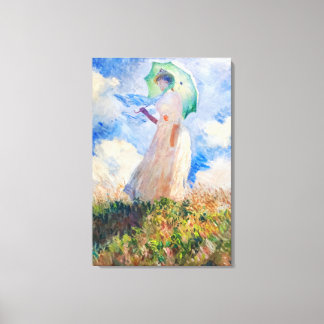 Claude Monet's Suzanne Hoschedé - Vintage Art Canvas Print