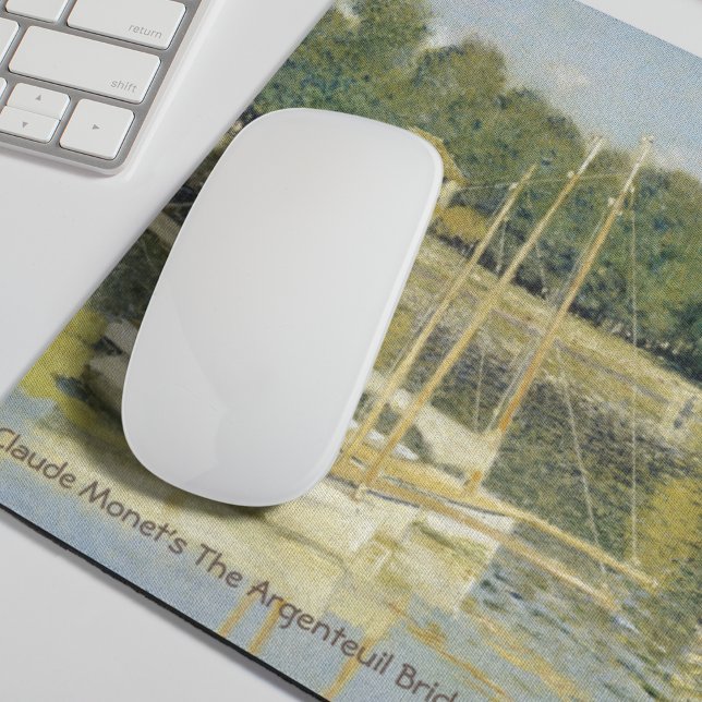 Claude Monet's The Argenteuil Bridge (1874) Mouse Pad (Creator Uploaded)
