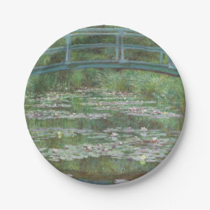 Claude Monet's The Japanese Footbridge Paper Plate