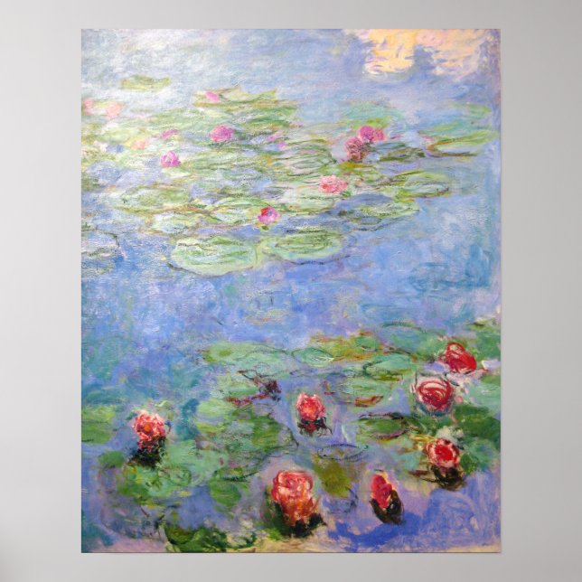 Claude Monet's Water Lilies Poster (Front)