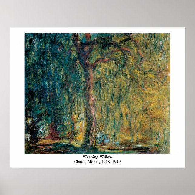Claude Monet's Weeping Willow Poster (Front)