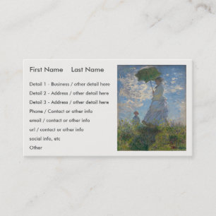 Claude Monet's Woman with a Parasol (The Stroll) Business Card