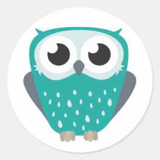 Claude the Little Owl Classic Round Sticker