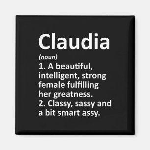 Claudia Definition Personalized Name Funny Christm Magnet